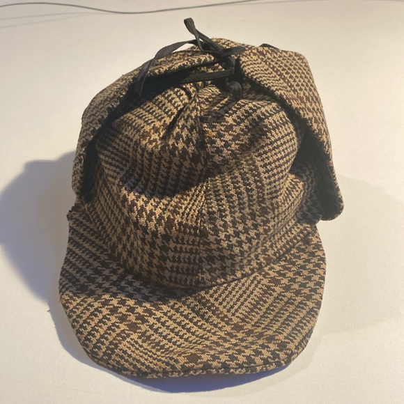 ❗️Price Cut❗️Vintage Herring bone Sherlock Holmes double billed hat - Picture 1 of 6